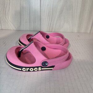 Crocs Clog Toddler Baby Size C6 7 Child Pink Strap Sandals Shoes Flip Flop